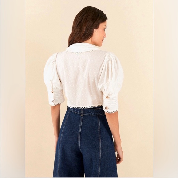 FARM Rio White Textured Blouse - Picture 3 of 9